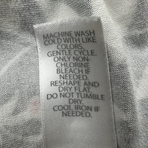 J Jill Wearever Collection Dress Womens Medium Black Floral Short Sleeve Stretch - Picture 10 of 14